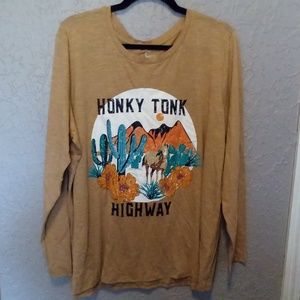 Honey Tonk Highway Long Sleeve Graphic Tee